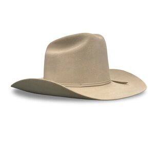 Vintage John B Stetson Hat 4X Beaver Rancher Size 6-5/8 Beige